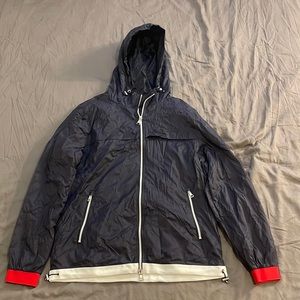 Navy blue zip up jacket